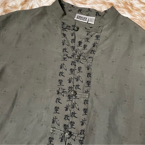 Chico’s Design silk Mandarin blouse - Picture 4 of 9